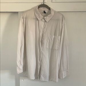 Divided  Button-Up Shirt